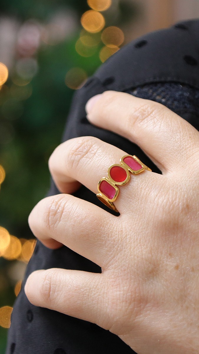 DIY bague multicolore en résine UV LED