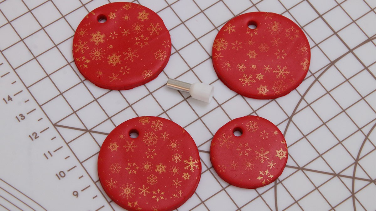 DIY Déco de Noël en pâte polymère avec silkscreen : Etape 4