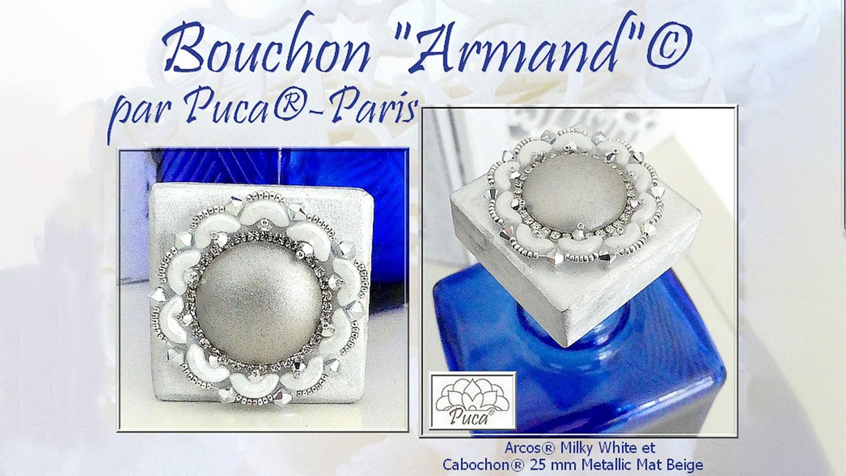 Bouchon Armand avec support en bois à customiser par Puca®