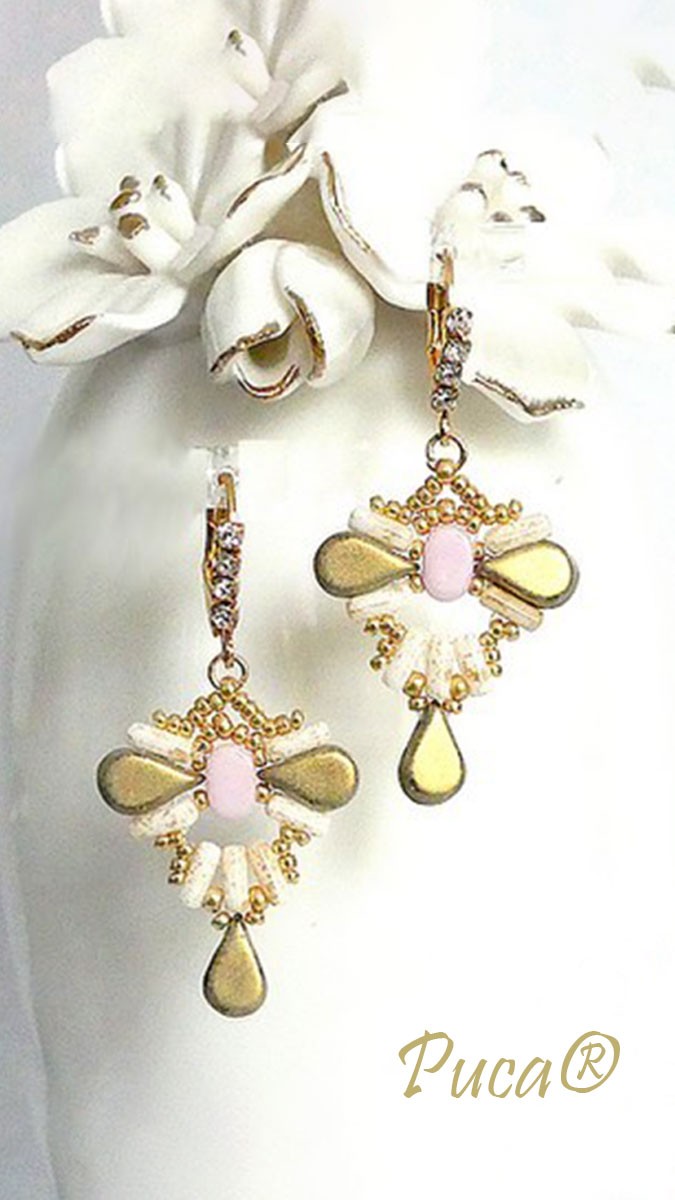 Schéma Boucles d'oreilles Aïna avec perles Amos par Puca®