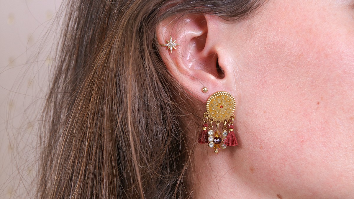 Schéma Boucles d'oreilles avec pampilles personnalisables