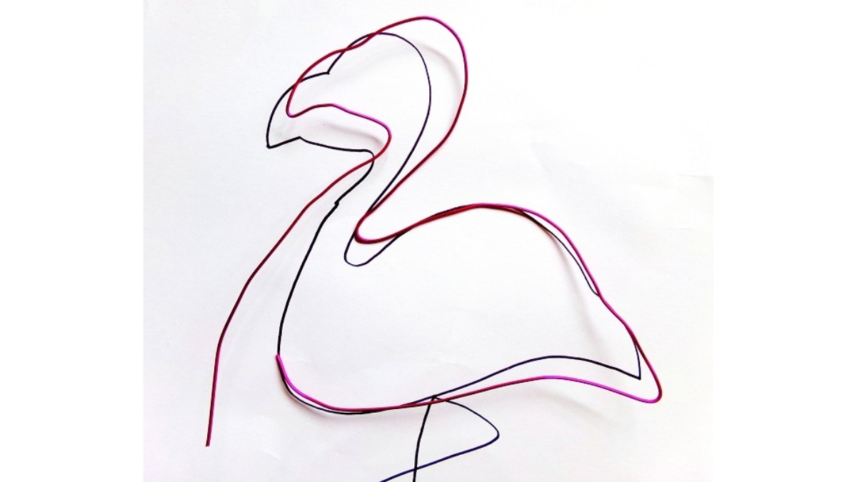 DIY déco - réaliser un flamant rose au tricotin : Etape 3