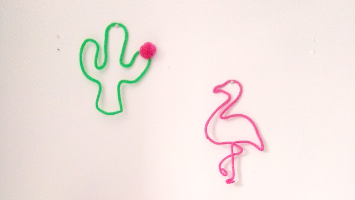 DIY déco - réaliser un flamant rose au tricotin : Etape 7