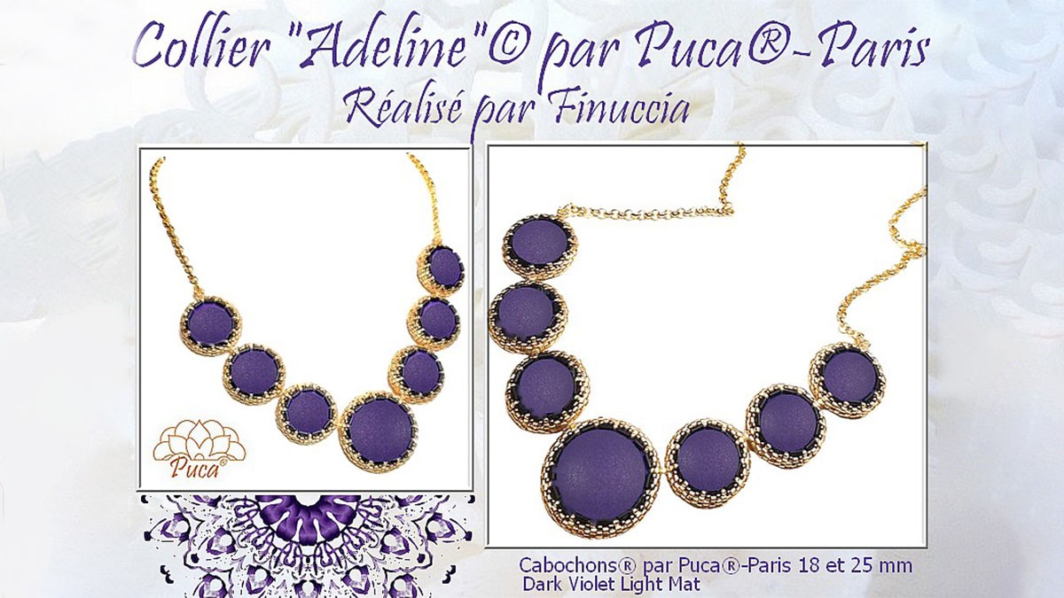 Collier Adeline avec cabochons par Puca®