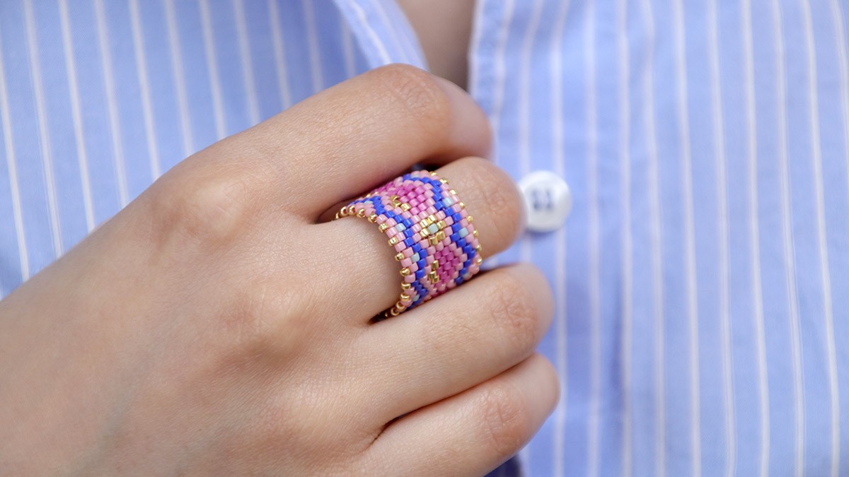 Schéma Grille de tissage Bague Miyuki en Peyote circulaire Schéma Grille de tissage Bague Miyuki en Peyote circulaire