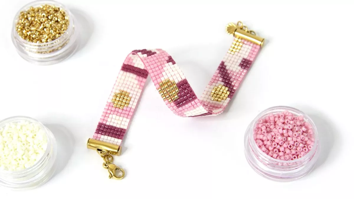 Schéma Bracelet perles Miyuki débutant au métier à tisser