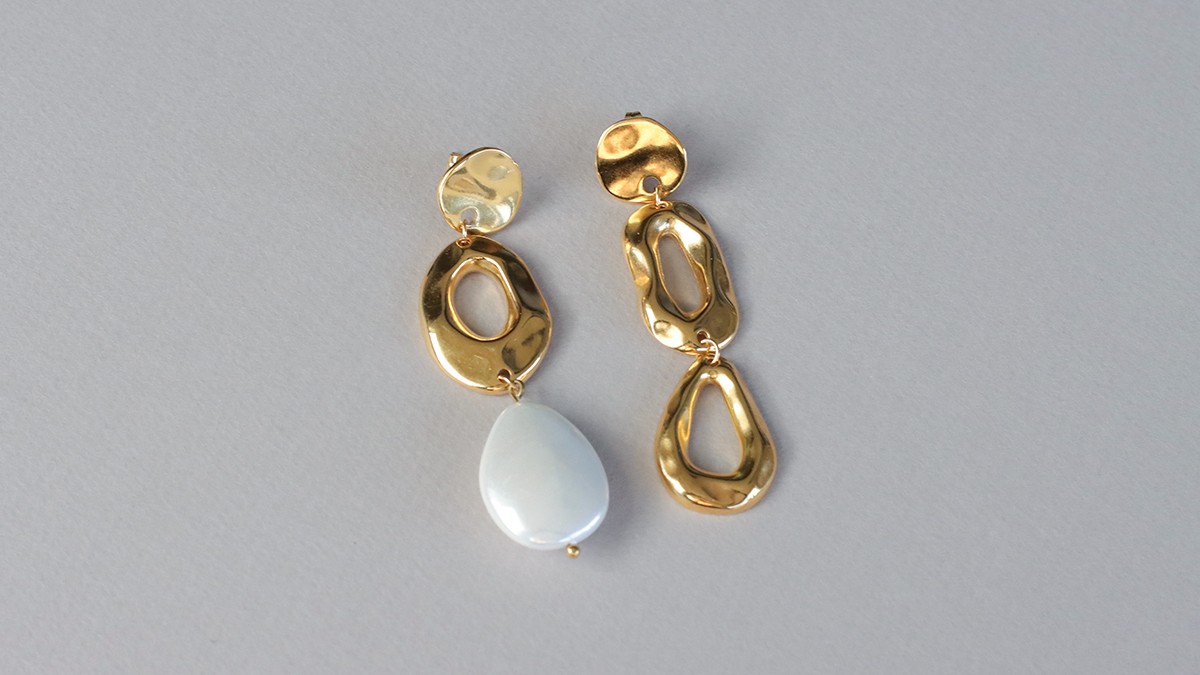 Bijoux bulle - Bracelet maillons et boucles d'oreilles asymétriques : Etape 4