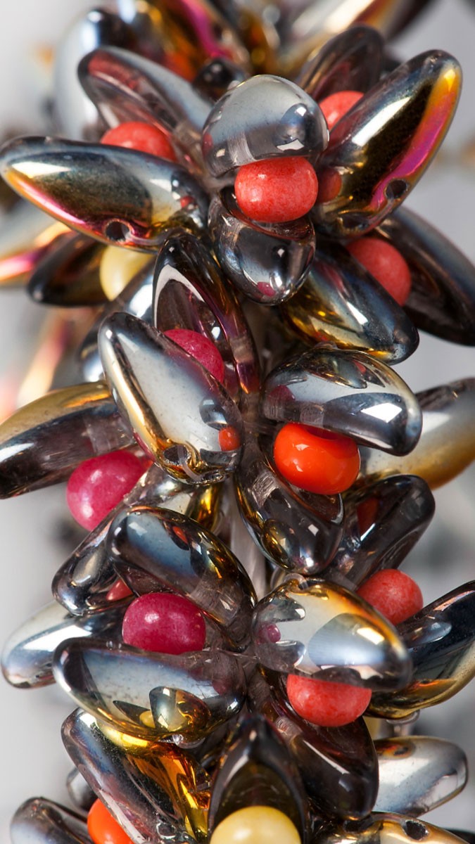 Schéma Bracelet femme avec des perles en verre Preciosa Chilli