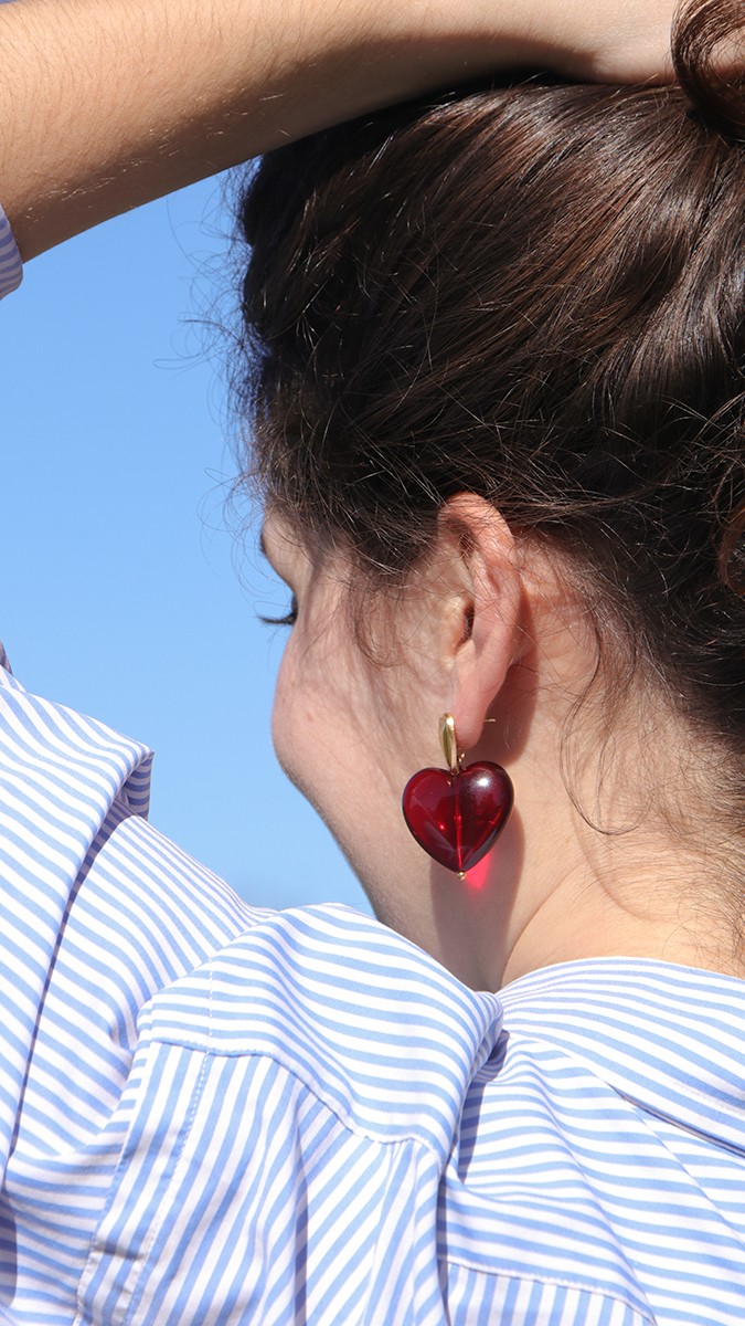 Schéma Boucles d'oreilles maxi coeurs en résine Schéma Boucles d'oreilles maxi coeurs en résine