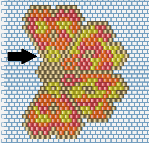 Boucles d'oreilles fleurs en tissage Brick Stitch : Etape 1