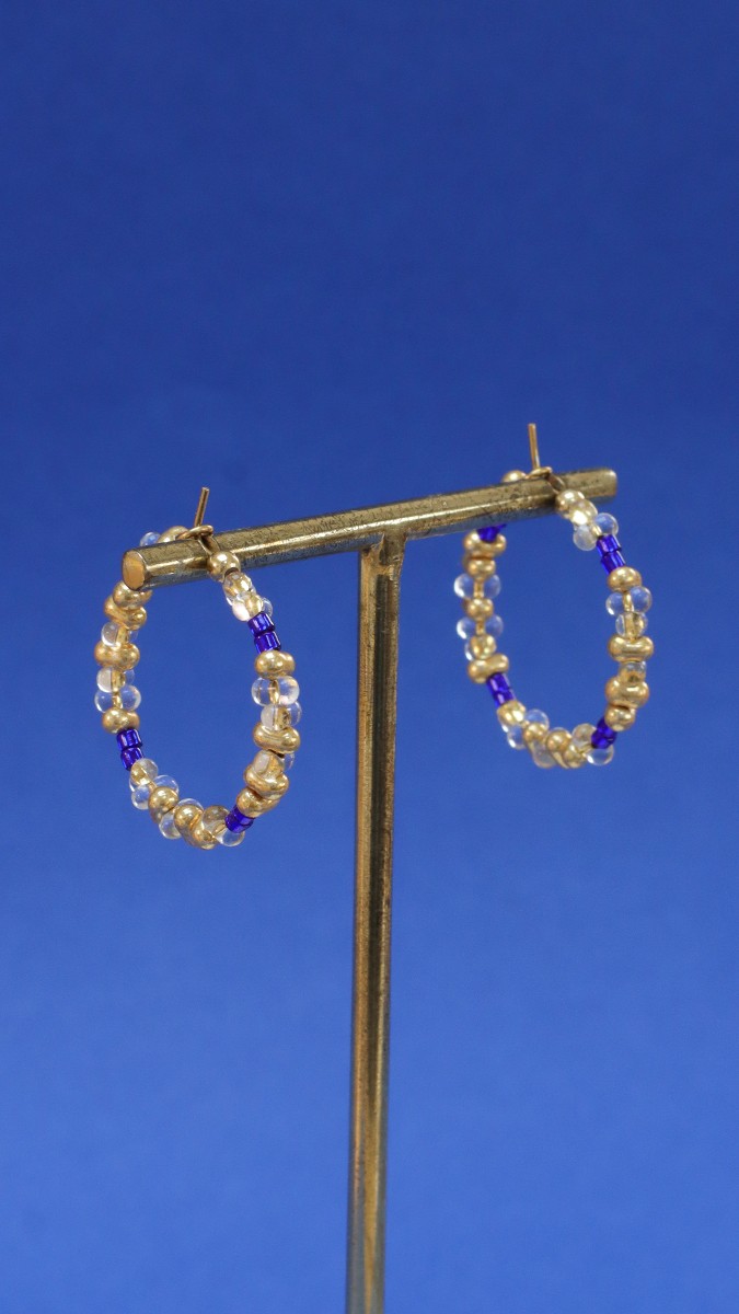 Schéma Créoles en perles Miyuki Berry Beads et Miyuki Delica