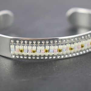Schéma Bracelet jonc tissage de perles Miyuki Delicas en wrap