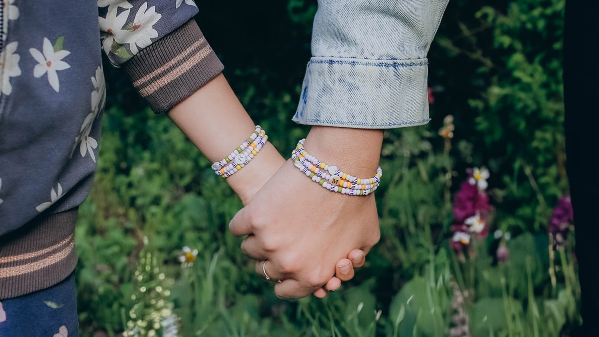 Bracelet duo mère/fille en rocailles