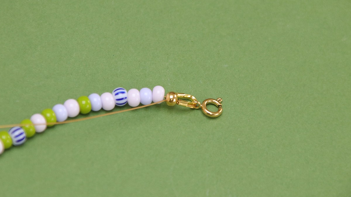 Bracelet duo mère/fille en rocailles : Etape 4