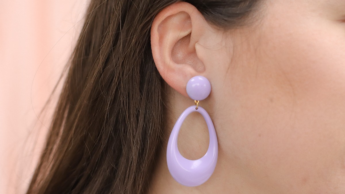 Boucles d'oreilles pendantes en acrylique aux couleurs pastel