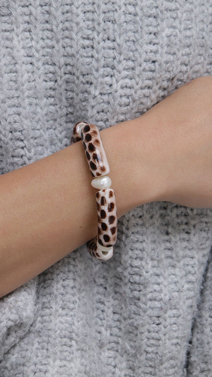 Schéma Bracelets élastiques avec perles tubes fantaisies