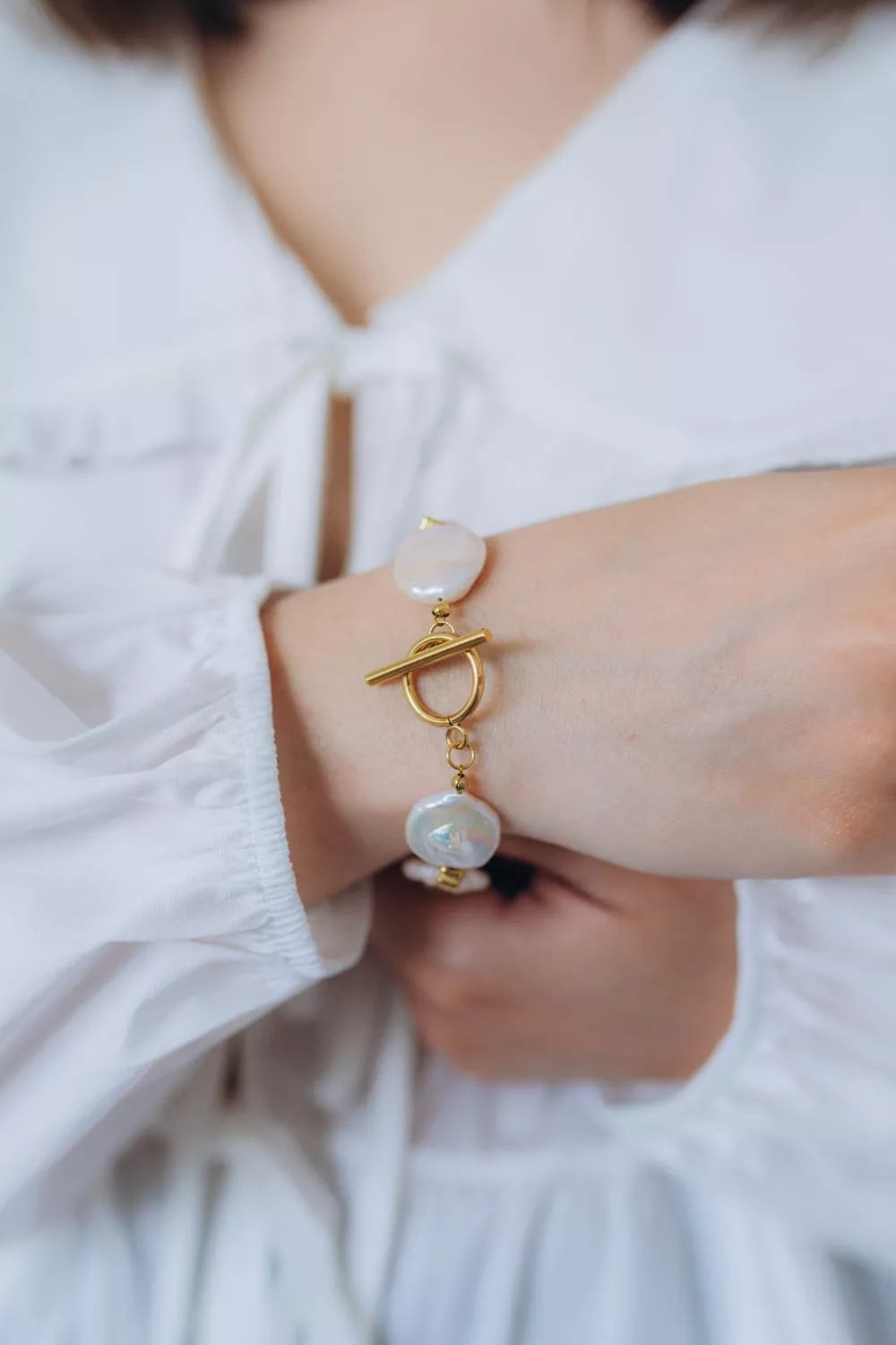 Schéma Bracelet Palets en perles d'eau douce