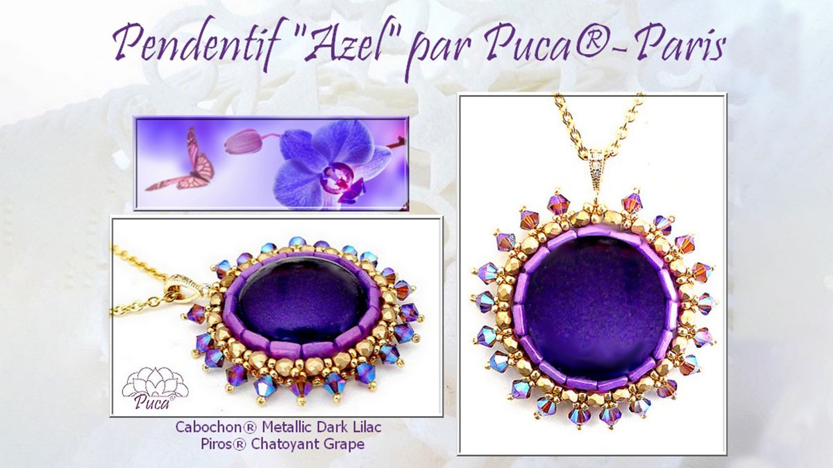 Pendentif Azel avec cabochon par Puca®