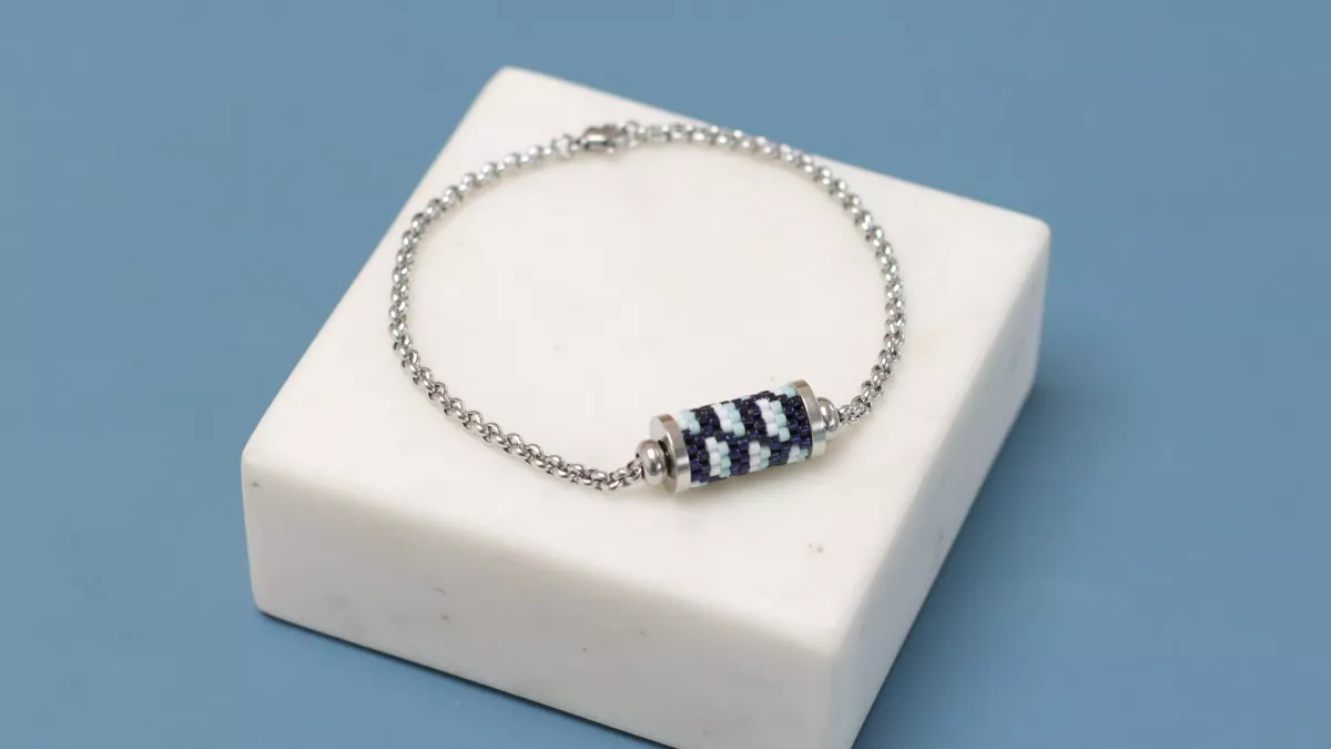 Schéma Bracelet Miyuki Homme avec perle tube