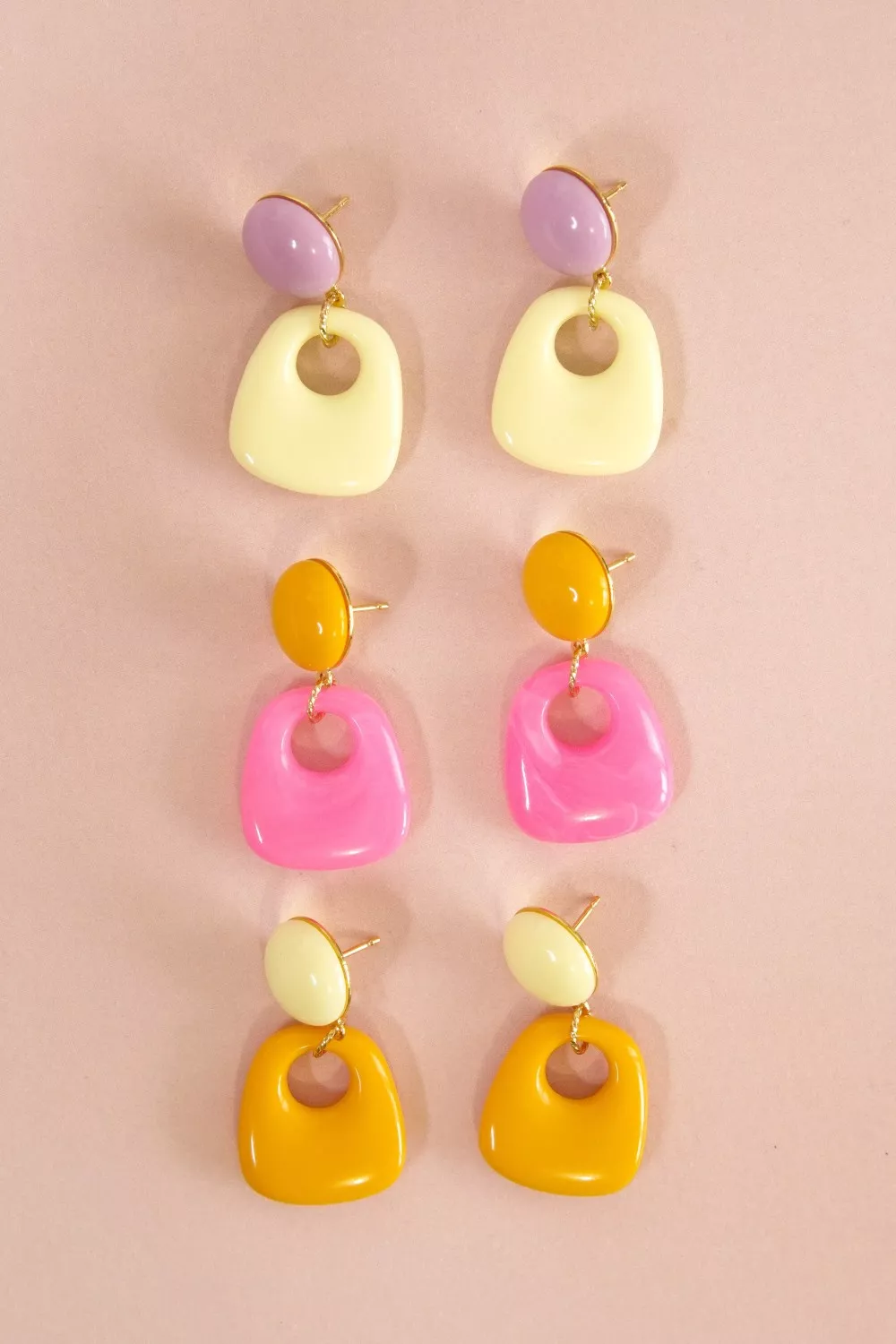 Schéma Boucles d'oreilles pendantes aux couleurs estivales