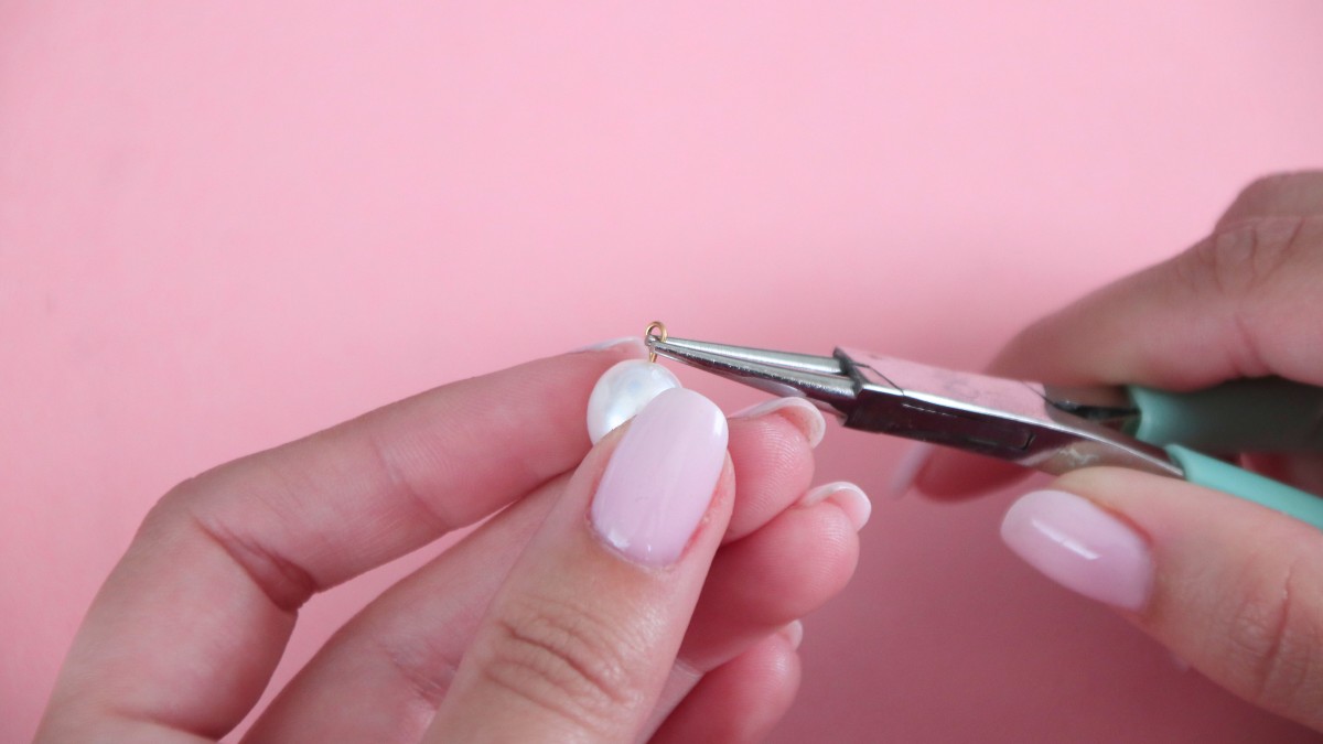 Boucles d'oreilles pendantes avec perles Millefiori : Etape 3