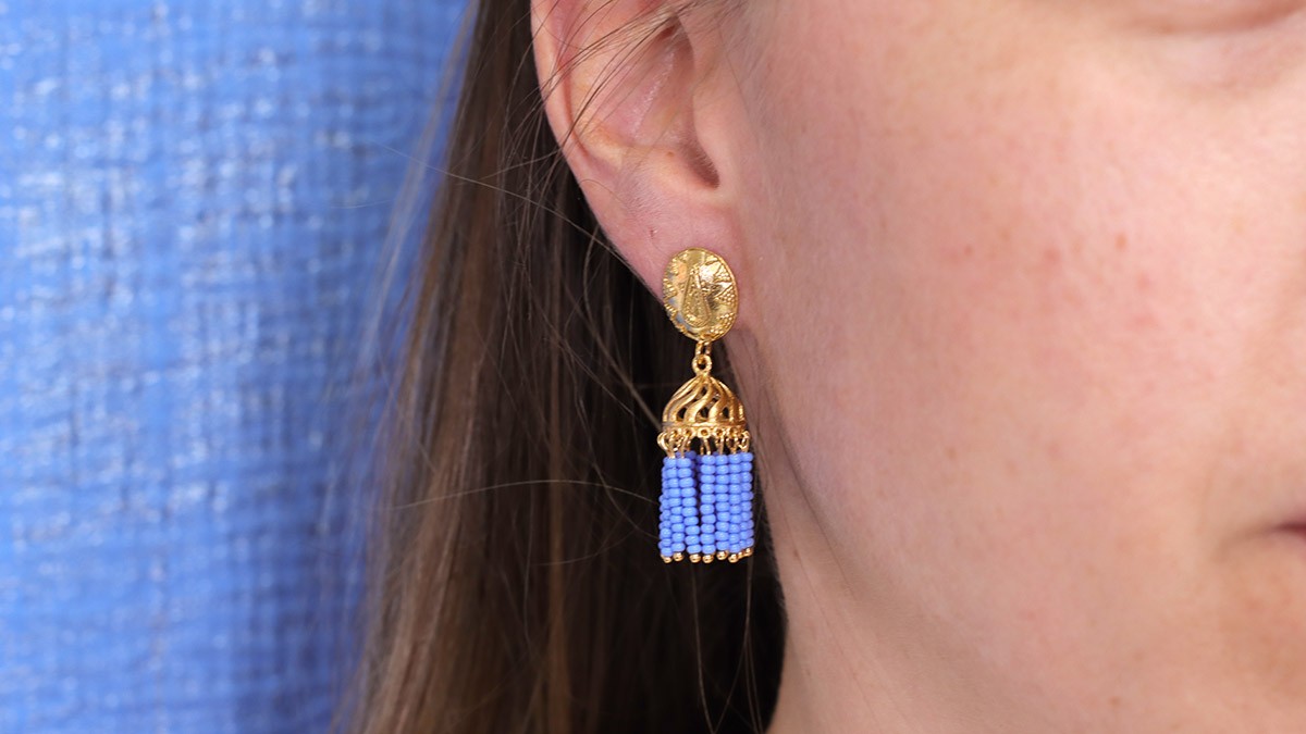 Schéma Boucles d'oreilles indiennes pendantes Coupoles Jhumka