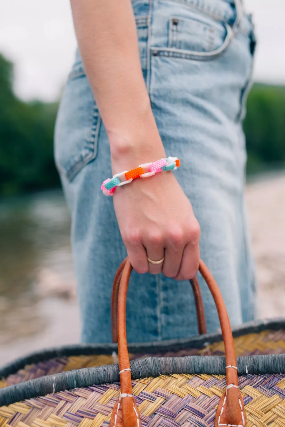 Bracelet maillons colorés en Perles Miyuki Delica 10/0