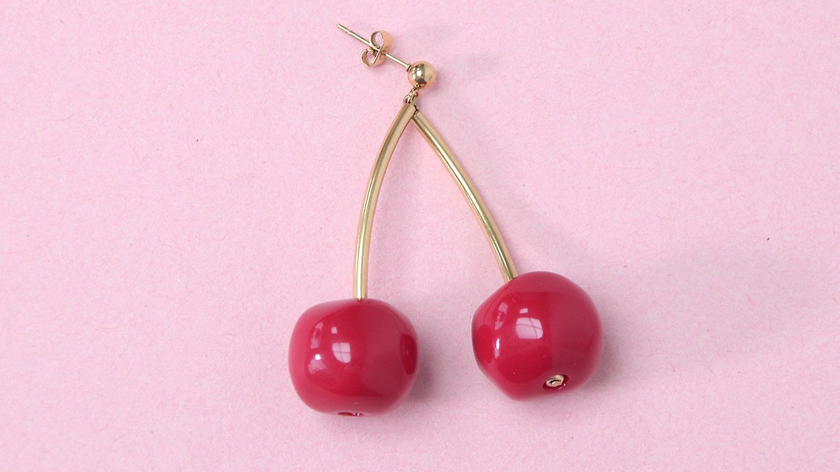 Boucles d'oreilles Cerise en perles faciles : Etape 3