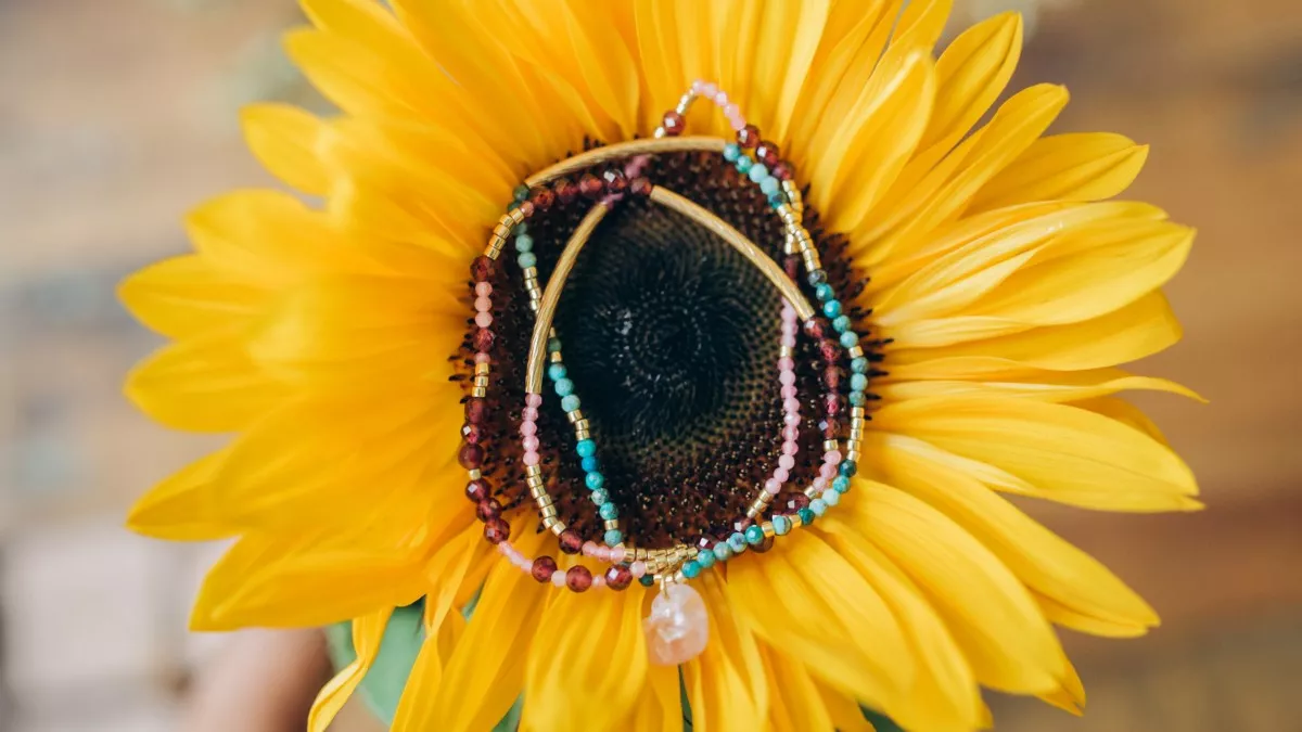 Schéma Bracelets élastiques en petites pierres naturelles