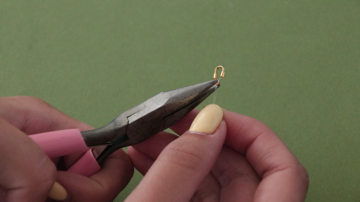 Bracelets fins en pierre naturelle rose : Etape 7