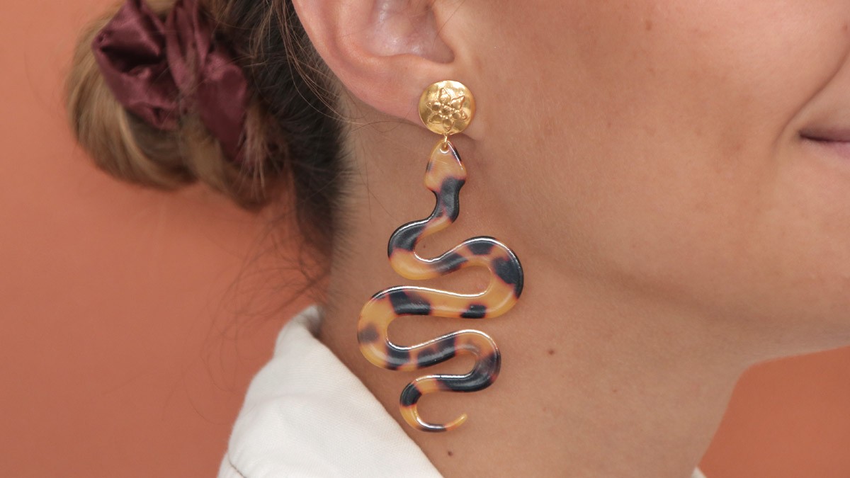 Boucles d'oreilles Imprimé Léopard : Etape 2 Boucles d'oreilles Imprimé Léopard : Etape 2