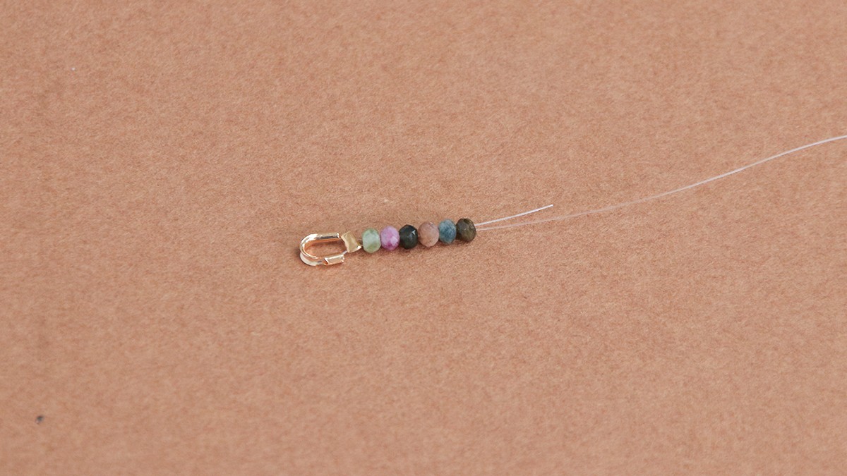 Tuto collier pierres naturelles et breloque coeur : Etape 3