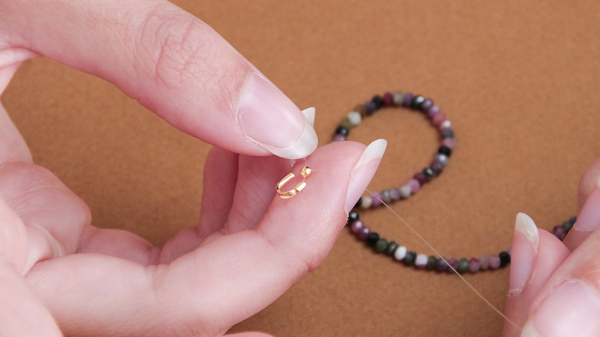 Tuto collier pierres naturelles et breloque coeur : Etape 4