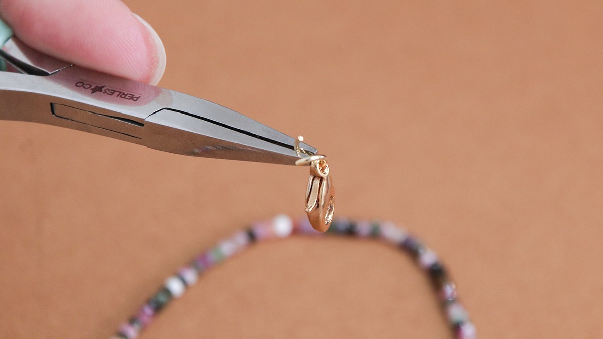 Tuto collier pierres naturelles et breloque coeur : Etape 5