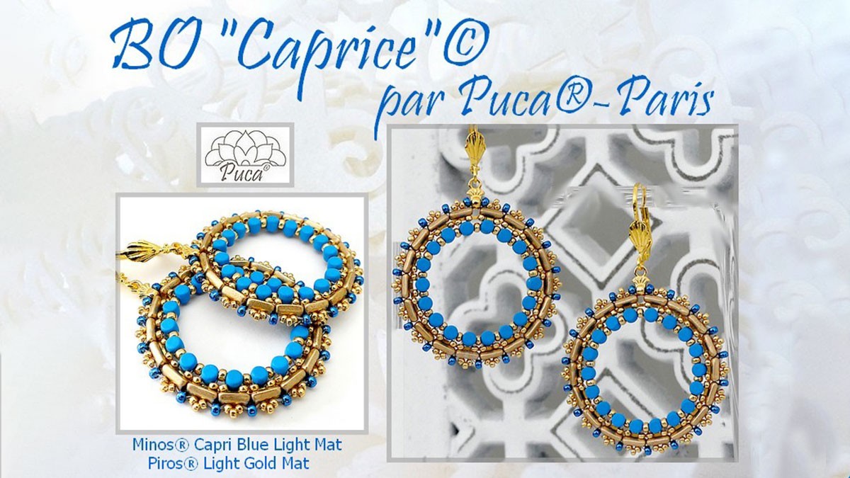 Boucles d'oreilles Caprice avec perles Minos par Puca®