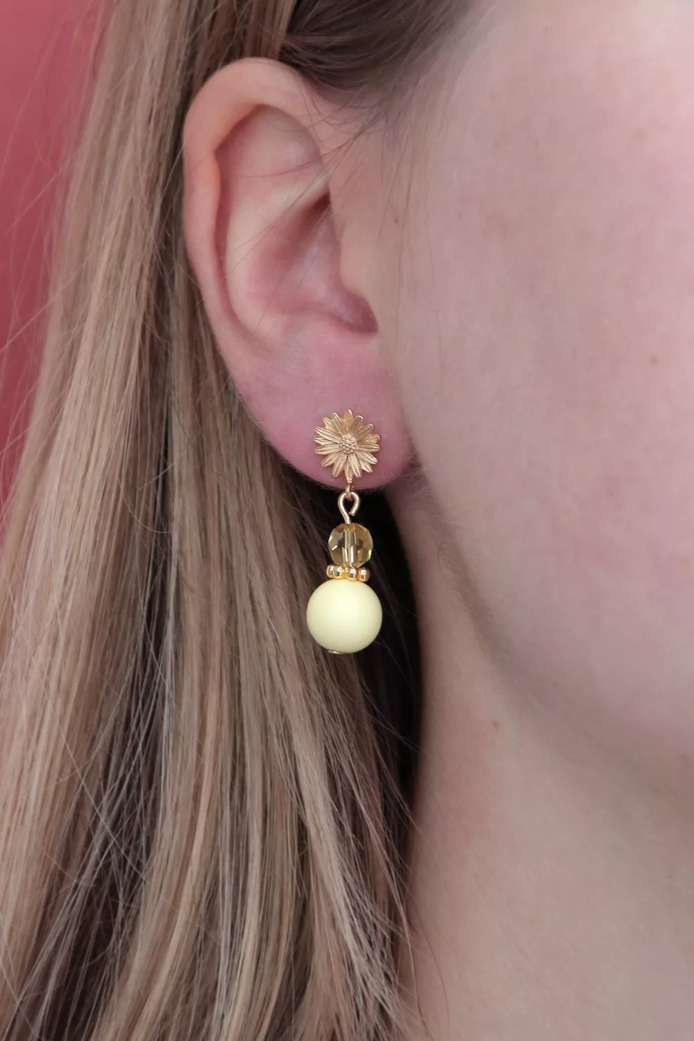 Schéma Boucles d'oreilles en cristal et perles colorées