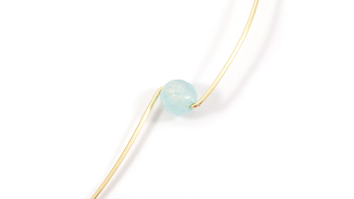 Bague Aigue-Marine en fil Métallique : Etape 2