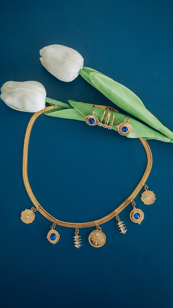 Schéma Collier Breloques en Acier Inox et Pendentifs Cartes de Tarot