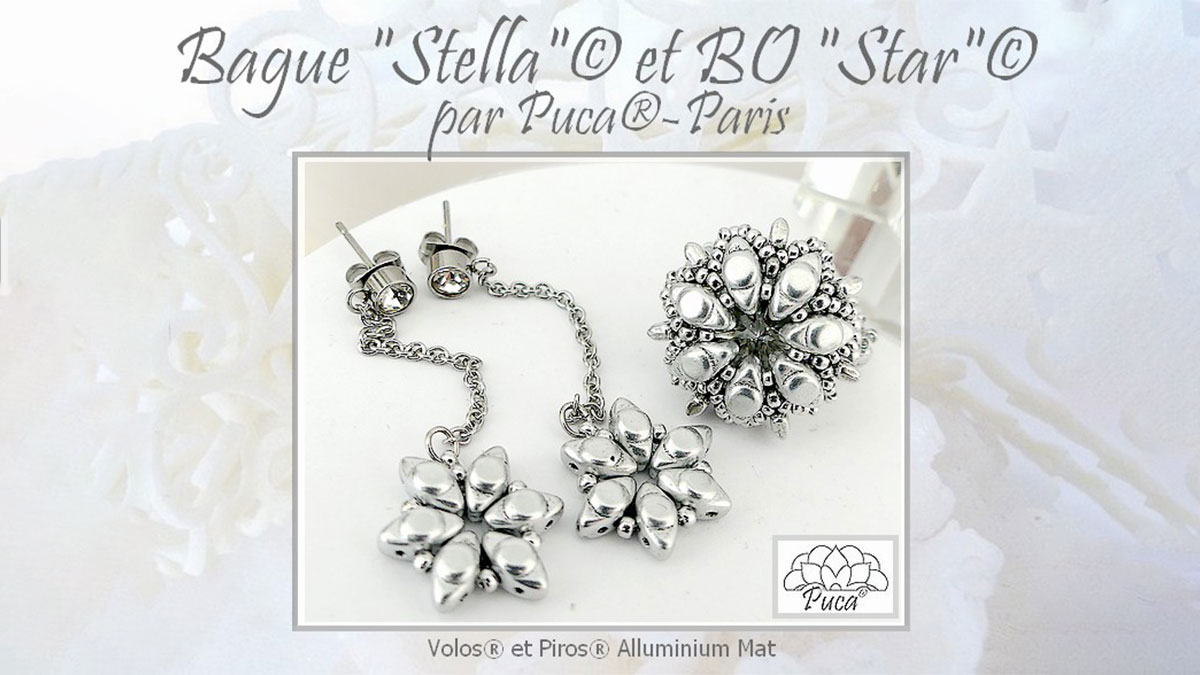 Schéma Bague Stella et Boucles d'oreilles Star par Puca®