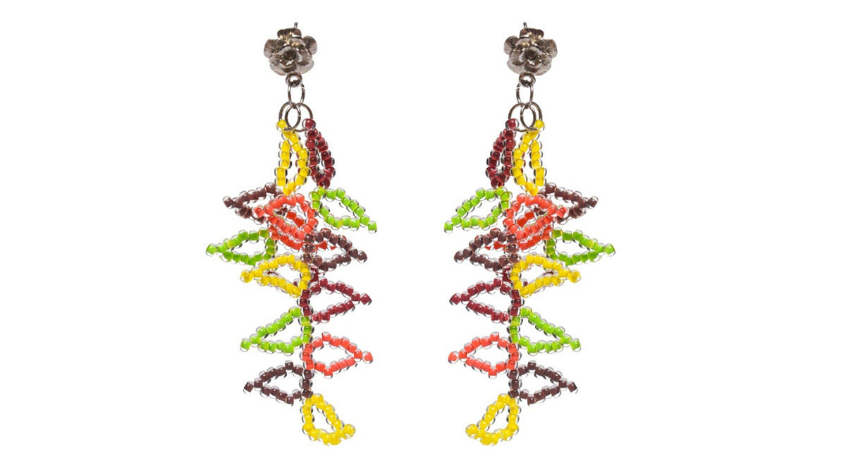 Collier feuilles en perles de rocailles : Etape 2 Collier feuilles en perles de rocailles : Etape 2