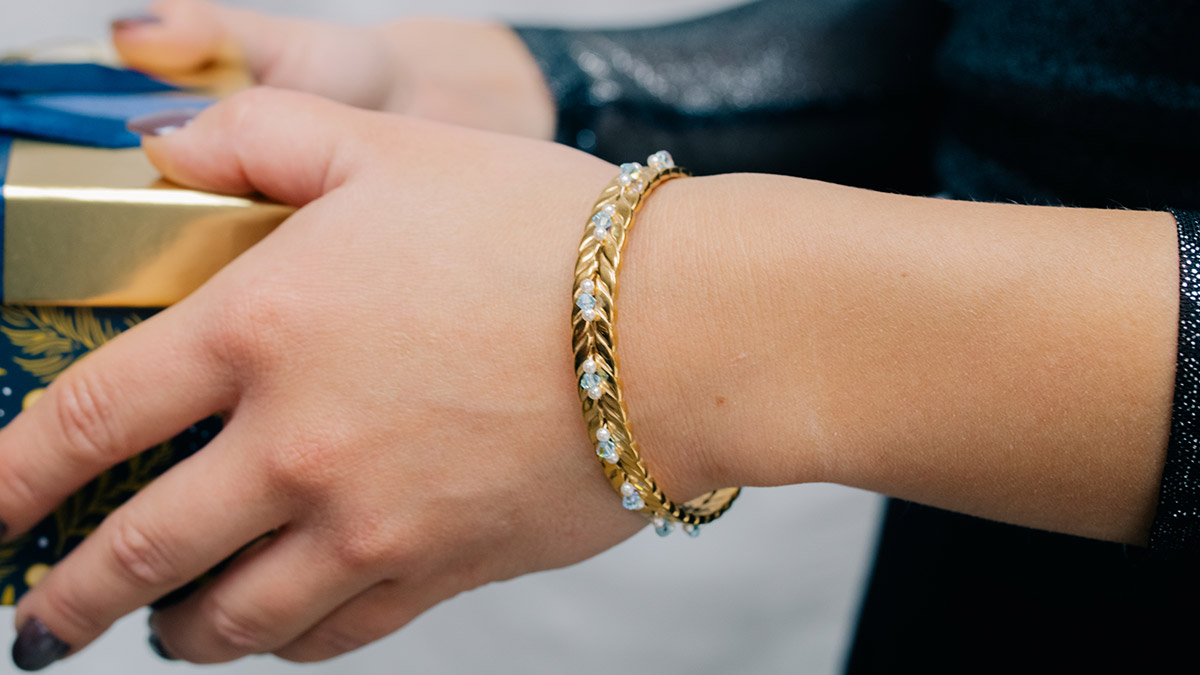 Schéma Bracelets perles nacrées et cristaux