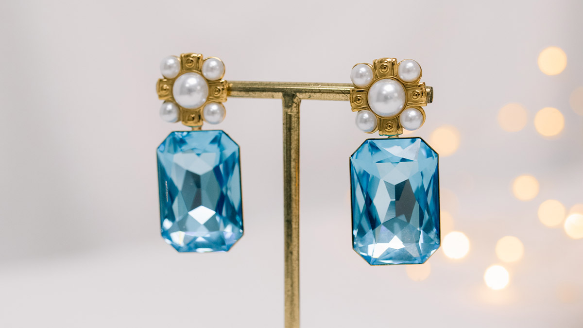 Grandes Boucles d'oreilles en Cristal Grandes Boucles d'oreilles en Cristal