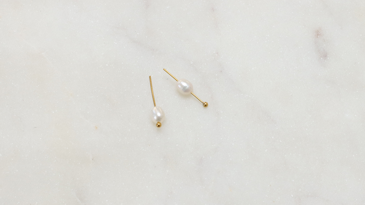 Boucles d'oreilles cascade en perles d'eau douce : Etape 5 Boucles d'oreilles cascade en perles d'eau douce : Etape 5