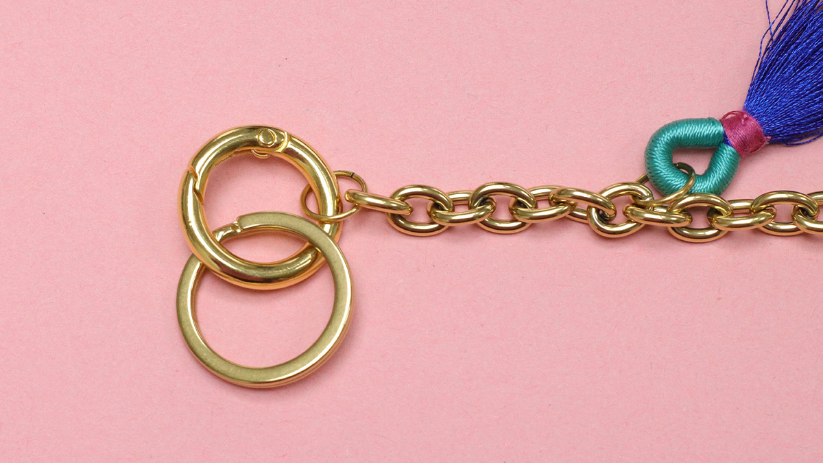 Bijou de Sac chaîne porte-clés et breloques : Etape 4