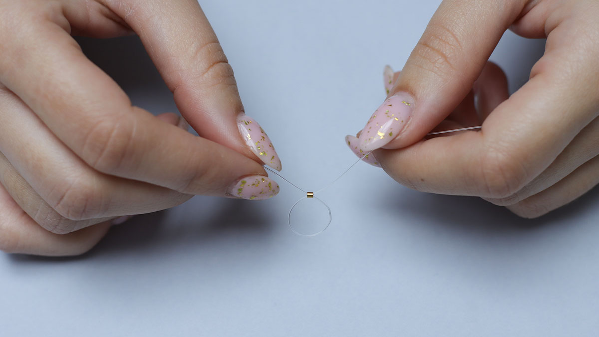 Collier en pierres naturelles double rang : Etape 1