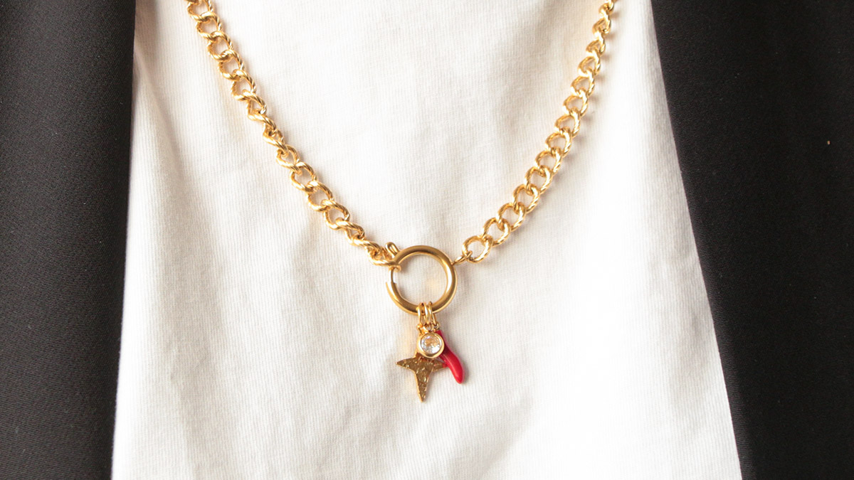 Schéma Collier charms avec fermoir à ressort