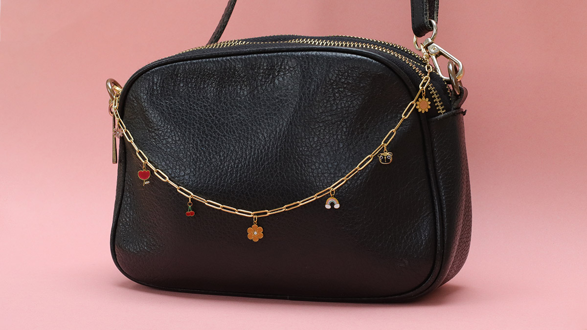 Schéma Collier charms fleurs en acier inoxydable