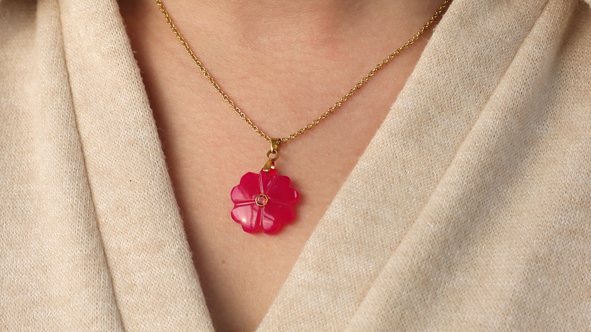 Collier trèfle à 4 feuilles en Pierre : Etape 6