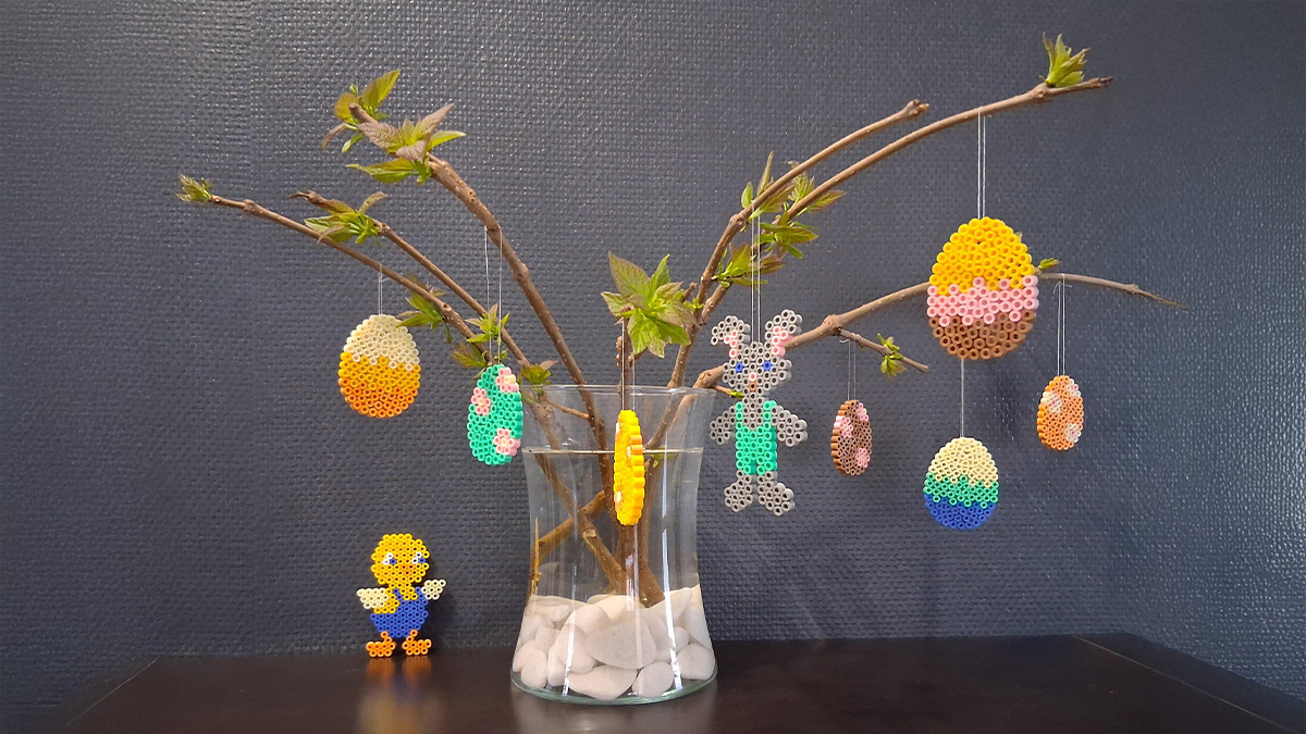 Schéma DIY Pâques : créez une déco en perles Hama