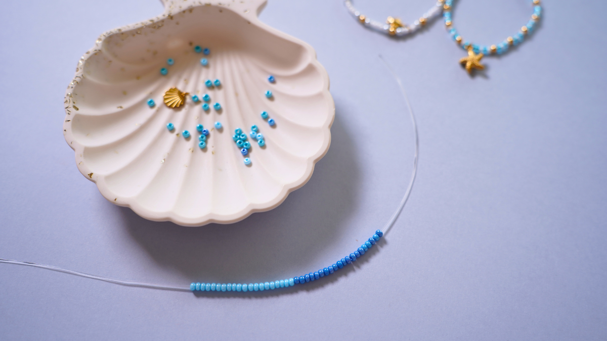 Trio de bracelets marins : Etape 2